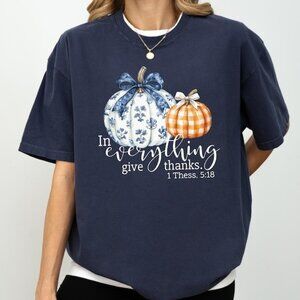 In Everything Give Thanks Tee, Thanksgiving Season Unisex Shirt